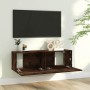 Mueble de TV madera contrachapada roble ahumado 100x30x30 cm en Muebles TV | Comprar online en Foru.es