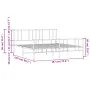 Black metal headboard and footboard bed frame 183x213cm by vidaXL, Beds and slatted bases - Ref: Foro24-352503, Price: 116,28...