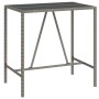 Mesa y taburetes altos jardín y cojines 7 pzas ratán PE gris de vidaXL, Conjuntos de jardín - Ref: Foro24-3200660, Precio: 58...
