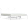 Estructura de cama con cabecero metal blanca 160x200 cm de vidaXL, Camas y somieres - Ref: Foro24-353589, Precio: 127,05 €, D...