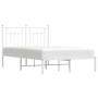 Estructura de cama de metal con cabecero blanca 120x200 cm de vidaXL, Camas y somieres - Ref: Foro24-353584, Precio: 110,45 €...
