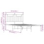 Estructura de cama de metal con cabecero blanca 120x200 cm de vidaXL, Camas y somieres - Ref: Foro24-353584, Precio: 110,45 €...