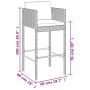 Mesa y taburetes altos jardín y cojines 7 pzas ratán PE gris de vidaXL, Conjuntos de jardín - Ref: Foro24-3200660, Precio: 58...