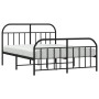 Estructura de cama cabecero y estribo metal negro 183x213cm de vidaXL, Camas y somieres - Ref: Foro24-353658, Precio: 126,95 ...