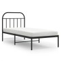 Estructura de cama con cabecero metal negro 90x200 cm de vidaXL, Camas y somieres - Ref: Foro24-353628, Precio: 107,70 €, Des...