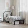 Estructura de cama con cabecero metal negro 90x200 cm de vidaXL, Camas y somieres - Ref: Foro24-353628, Precio: 107,70 €, Des...