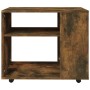 Mesa auxiliar madera contrachapada roble ahumado 70x35x55 cm en Mesas auxiliares | Comprar online en Foru.es