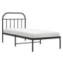 Estructura de cama con cabecero metal negro 90x200 cm de vidaXL, Camas y somieres - Ref: Foro24-353628, Precio: 107,70 €, Des...