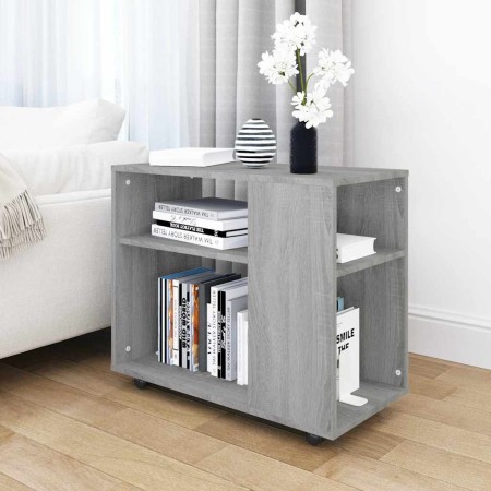 Mesa auxiliar madera contrachapada gris Sonoma 70x35x55 cm en Mesas auxiliares | Comprar online en Foru.es