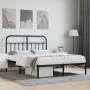 Estructura de cama con cabecero metal negro 135x190 cm de vidaXL, Camas y somieres - Ref: Foro24-352577, Precio: 111,63 €, De...