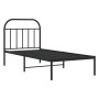Estructura de cama con cabecero metal negro 90x200 cm de vidaXL, Camas y somieres - Ref: Foro24-353628, Precio: 107,70 €, Des...