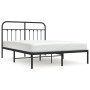 Estructura de cama con cabecero metal negro 135x190 cm de vidaXL, Camas y somieres - Ref: Foro24-352577, Precio: 111,63 €, De...