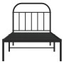 Estructura de cama con cabecero metal negro 90x200 cm de vidaXL, Camas y somieres - Ref: Foro24-353628, Precio: 107,70 €, Des...