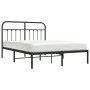 Estructura de cama con cabecero metal negro 135x190 cm de vidaXL, Camas y somieres - Ref: Foro24-352577, Precio: 111,63 €, De...