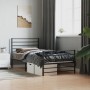 Estructura de cama con cabecero y estribo metal negro 90x190 cm de vidaXL, Camas y somieres - Ref: Foro24-352329, Precio: 67,...