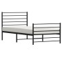 Estructura de cama con cabecero y estribo metal negro 90x190 cm de vidaXL, Camas y somieres - Ref: Foro24-352329, Precio: 67,...