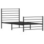 Estructura de cama con cabecero y estribo metal negro 90x190 cm de vidaXL, Camas y somieres - Ref: Foro24-352329, Precio: 67,...