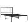 Estructura de cama con cabecero metal negro 90x200 cm de vidaXL, Camas y somieres - Ref: Foro24-352473, Precio: 75,29 €, Desc...