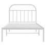 Estructura de cama de metal con cabecero blanco 107x203 cm de vidaXL, Camas y somieres - Ref: Foro24-353680, Precio: 76,80 €,...
