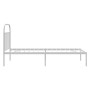 Estructura de cama de metal con cabecero blanco 107x203 cm de vidaXL, Camas y somieres - Ref: Foro24-353680, Precio: 76,80 €,...