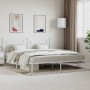 Estructura de cama de metal con cabecero blanco 193x203 cm de vidaXL, Camas y somieres - Ref: Foro24-353592, Precio: 108,20 €...