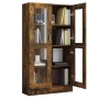 Vitrina madera contrachapada roble ahumado 82,5x30,5x150 cm en Librerías y estanterías | Comprar online en Foru.es