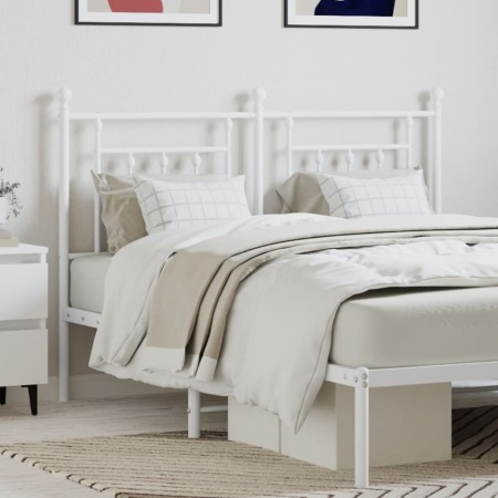 Cabecero de metal blanco 140 cm de vidaXL, Cabeceros y pies de cama - Ref: Foro24-353619, Precio: 50,06 €, Descuento: %