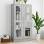 Vitrina madera contrachapada gris Sonoma 82,5x30,5x150 cm en Librerías y estanterías | Comprar online en Foru.es