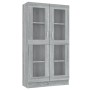 Vitrina madera contrachapada gris Sonoma 82,5x30,5x150 cm en Librerías y estanterías | Comprar online en Foru.es