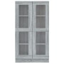 Vitrina madera contrachapada gris Sonoma 82,5x30,5x150 cm en Librerías y estanterías | Comprar online en Foru.es