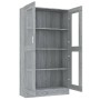 Vitrina madera contrachapada gris Sonoma 82,5x30,5x150 cm en Librerías y estanterías | Comprar online en Foru.es