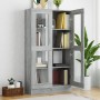 Vitrina madera contrachapada gris Sonoma 82,5x30,5x150 cm en Librerías y estanterías | Comprar online en Foru.es