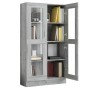 Vitrina madera contrachapada gris Sonoma 82,5x30,5x150 cm en Librerías y estanterías | Comprar online en Foru.es