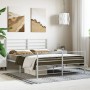 Estructura cama metal con cabecero y estribo blanco 140x200 cm de vidaXL, Camas y somieres - Ref: Foro24-352387, Precio: 86,1...