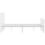 Estructura cama metal con cabecero y estribo blanco 140x200 cm de vidaXL, Camas y somieres - Ref: Foro24-352387, Precio: 86,1...