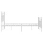 Estructura cama metal cabecero y estribo blanco 140x190 cm de vidaXL, Camas y somieres - Ref: Foro24-353604, Precio: 130,67 €...