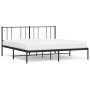 Estructura de cama con cabecero metal negro 180x200 cm de vidaXL, Camas y somieres - Ref: Foro24-352484, Precio: 124,88 €, De...