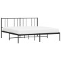 Estructura de cama con cabecero metal negro 180x200 cm de vidaXL, Camas y somieres - Ref: Foro24-352484, Precio: 124,88 €, De...