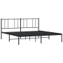 Estructura de cama con cabecero metal negro 180x200 cm de vidaXL, Camas y somieres - Ref: Foro24-352484, Precio: 124,88 €, De...