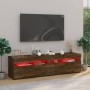 Mueble de TV con luces LED 2 uds roble ahumado 75x35x40 cm en Muebles TV | Comprar online en Foru.es