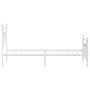 Estructura cama metal con cabecero y pie cama blanca 90x200 cm de vidaXL, Camas y somieres - Ref: Foro24-353597, Precio: 91,3...