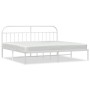 Estructura de cama de metal con cabecero blanco 193x203 cm de vidaXL, Camas y somieres - Ref: Foro24-353690, Precio: 100,70 €...