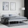 Estructura de cama de metal con cabecero blanco 193x203 cm de vidaXL, Camas y somieres - Ref: Foro24-353690, Precio: 100,70 €...