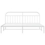 Estructura de cama de metal con cabecero blanco 193x203 cm de vidaXL, Camas y somieres - Ref: Foro24-353690, Precio: 100,70 €...