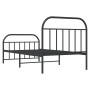Estructura de cama con cabecero y estribo metal negro 100x200cm de vidaXL, Camas y somieres - Ref: Foro24-353648, Precio: 81,...
