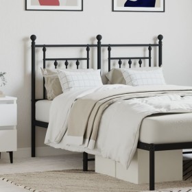 Cabecero de metal negro 120 cm de vidaXL, Cabeceros y pies de cama - Ref: Foro24-353568, Precio: 43,29 €, Descuento: %