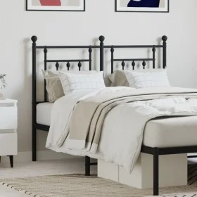 Cabecero de metal negro 120 cm de vidaXL, Cabeceros y pies de cama - Ref: Foro24-353568, Precio: 42,56 €, Descuento: %