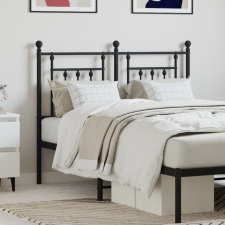 Cabecero de metal negro 120 cm de vidaXL, Cabeceros y pies de cama - Ref: Foro24-353568, Precio: 43,29 €, Descuento: %