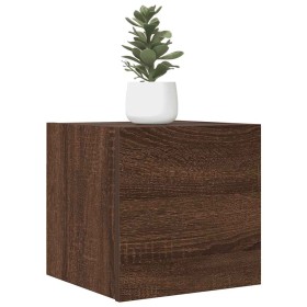 Mueble para TV de pared roble marrón 30,5x30x30 cm en Muebles TV | Comprar online en Foru.es