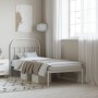 Estructura de cama de metal con cabecero blanco 80x200 cm de vidaXL, Camas y somieres - Ref: Foro24-353675, Precio: 66,25 €, ...